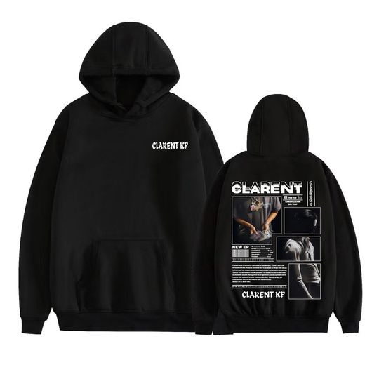 Discover Rapper CLARENT Elnene Kp 2025 Tour Merch Hooded Men Women Fashion Gothic High Street Sweatshirts Casual Fleece Hoodies Pullovers