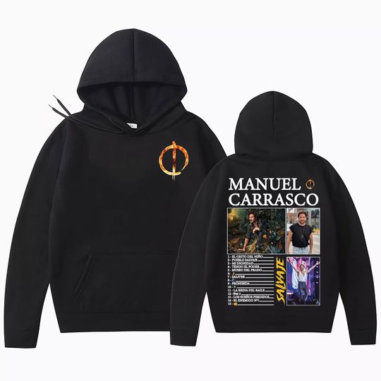 Discover Rapper Manuel Carrasco Album Tour Cover Sweatshirt Men's Clothing Fleece High Quality Hoodie Man Fashion Hip Hop Retro Pullovers