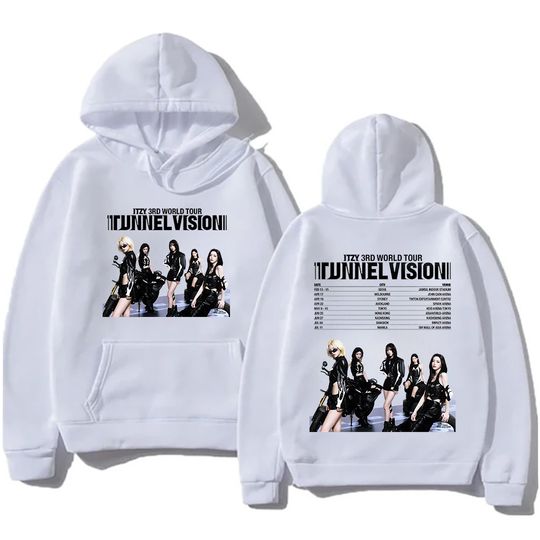 Discover ITZY 3Rd World Tour Print Hoodies New Fashion Kpop Men Women Sweatshirt Autumn Winter Casual Long Sleeve Hooded Kpop Pullovers
