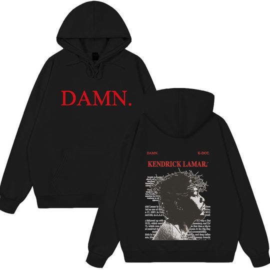 Discover Rapper Kendrick Lamar DAMN Album Hoodies Men Women Funny Clothing Fashion Style Fleece Hoodies Winter Streetwear Couple Clothes
