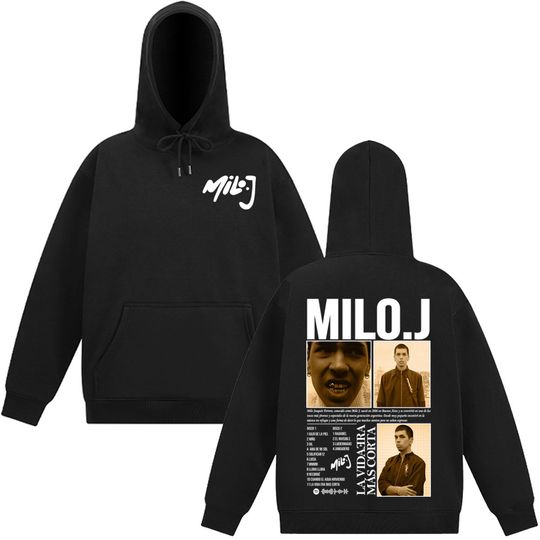 Discover Rapper Milo J New Album 2025-2026 Tour Vintage Print Hoodie Men Women Fashion Hip-hop Pullover Loose Casual Oversized Sweatshirt
