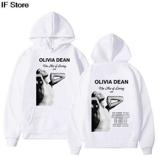 Discover Olivia Dean The Art of Loving Tour Hoodies Fashion Rock Band Graphic Sweatshirt Hooded Autumn Men Women Pullovers Y2K Clothes