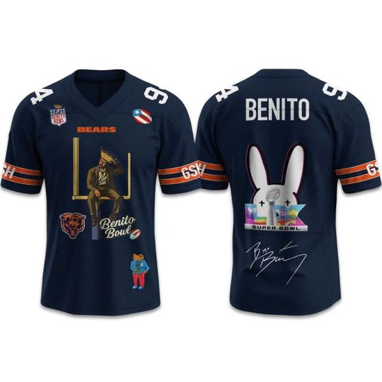 Bad Bunny 2026 Bearss B.owl LX Halftime Show Jersey