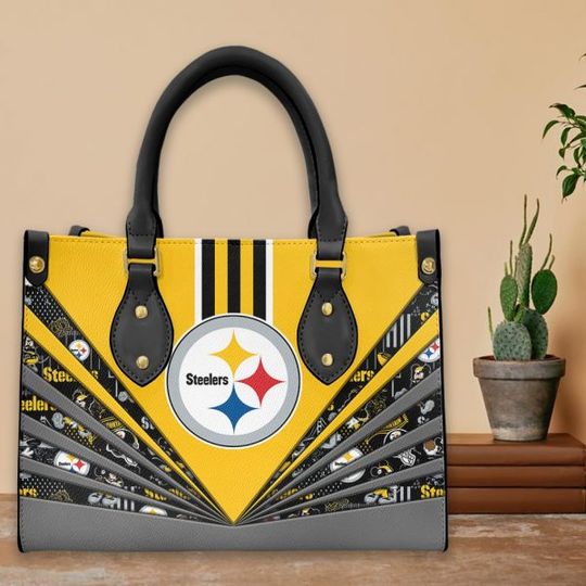 Discover Pittsburgh Steeler Leather Hand Bag