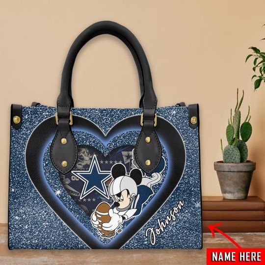 Dallas Cowboys Personalized Leather Hand Bag