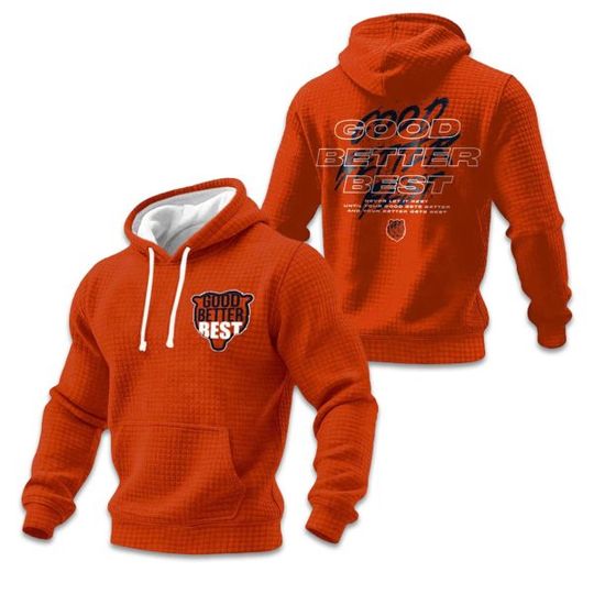 Discover Bears Good Better Best Waffle Hoodie