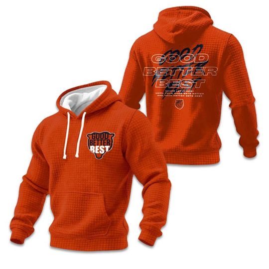 Bears Good Better Best Waffle Hoodie