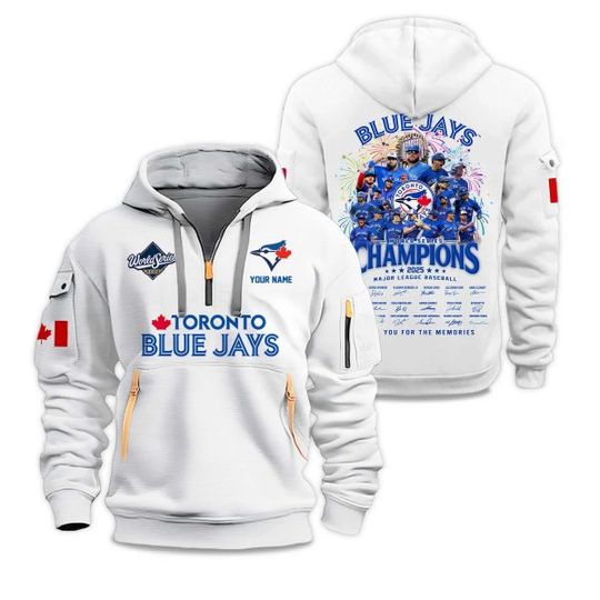 Bluee Jayss World Series 2025 All Team Special Quarter Zip Hoodie