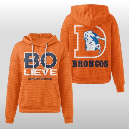 Bolieve Denver Broncos Waffle Hoodie