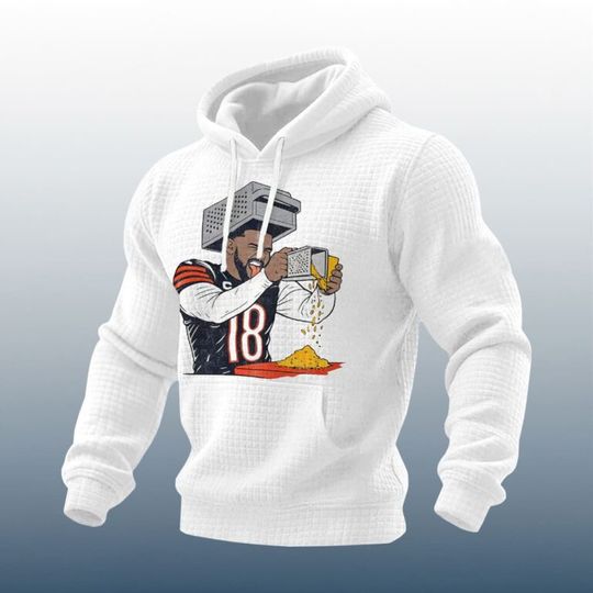 Caleb Williams Grating Cheese Funny Waffle Hoodie