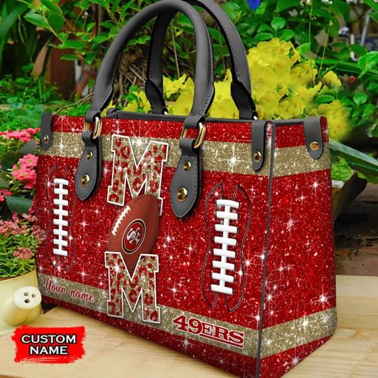 San Francisco 49ers Personalized Leather Hand Bag