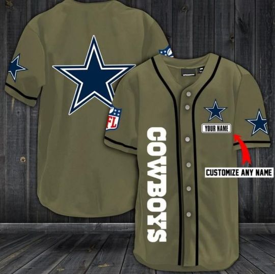 Dallas Cowboys Personalized Baseball Jersey Shirt