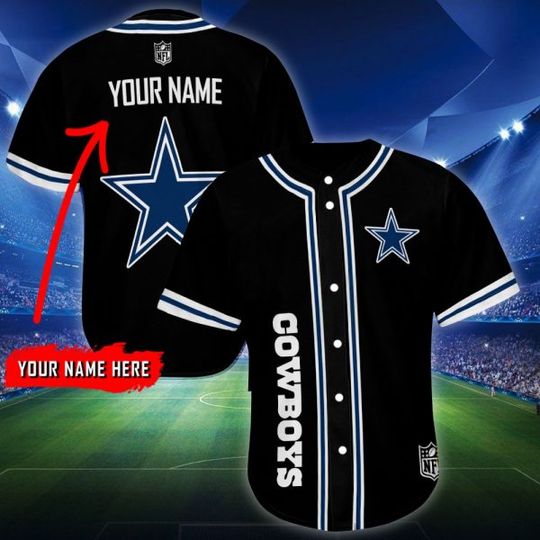 Dallas Cowboys Personalized Baseball Jersey Shirt