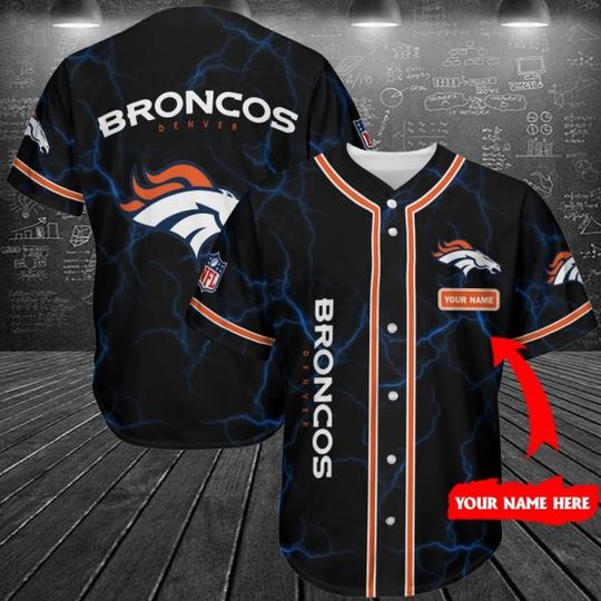 Denver Broncos Personalized Baseball Jersey Shirt