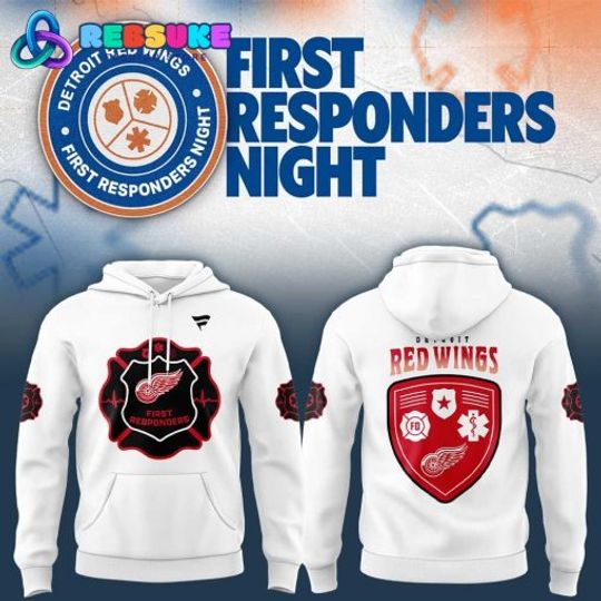 Discover Detroit Red Wings x First Responders Night 2026 Hoodie Set