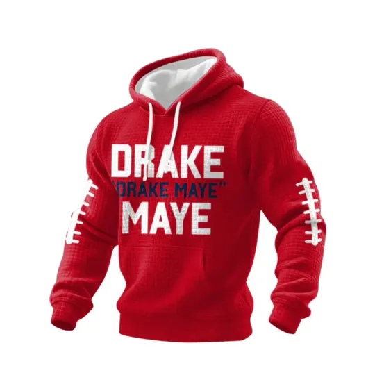 Drake May.e Patriots Waffle Hoodie