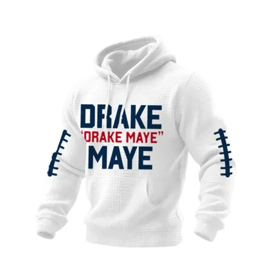 Drake May.e Patriots Waffle Hoodie