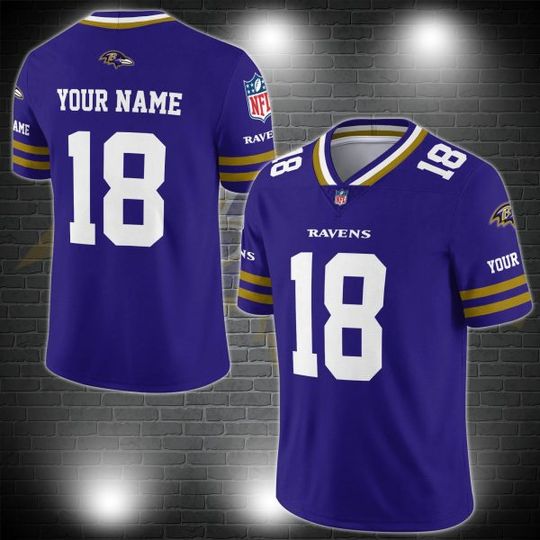 Discover Baltimore Ravens Personalized V-neck Football Jersey Sport Gifts For Fan
