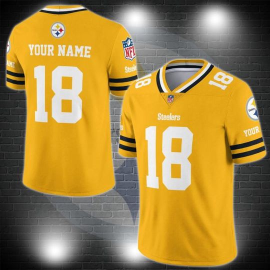 Discover Pittsburgh Steeler Personalized V-neck Football Jersey Sport Gifts For Fan