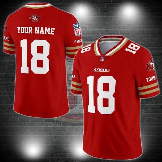 San Francisco 49ers Personalized V-neck Football Jersey Sport Gifts For Fan