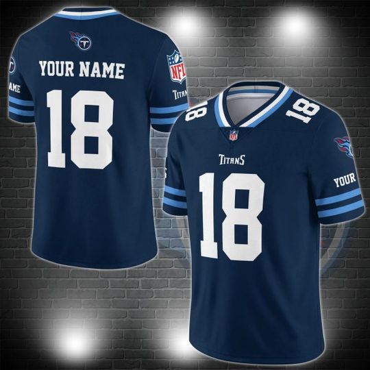 Discover Tennessee Titans Personalized V-neck Football Jersey Sport Gifts For Fan