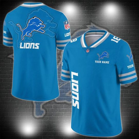 Discover Detroit Lions Personalized V-neck Football Jersey Sport Gifts For Fan
