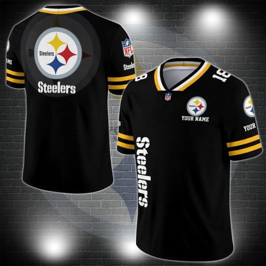 Discover Pittsburgh Steeler Personalized V-neck Football Jersey Sport Gifts For Fan