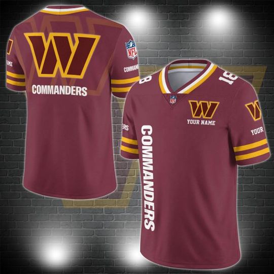 Washington Commanders Personalized V-neck Football Jersey Sport Gifts For Fan