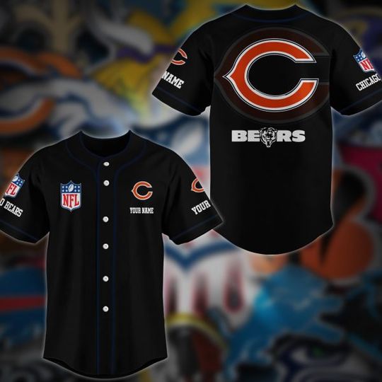 Chicago Bears Personalized Baseball Jersey