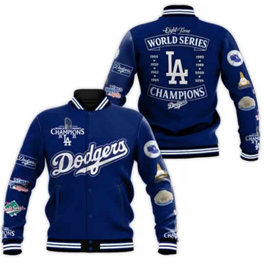 Dodger 8 Times World Series Champions Baseball Jacket