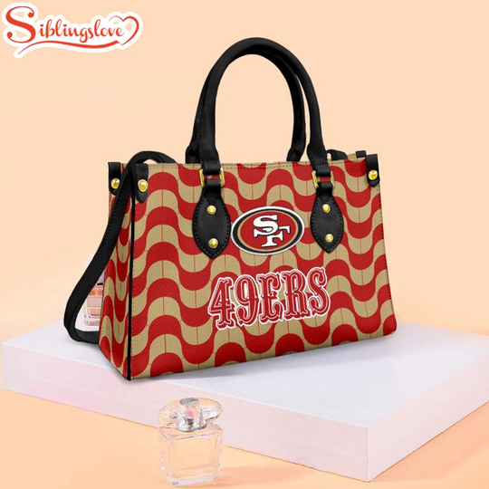 San Francisco 49ers Wave Pattern football Team Leather Handbag