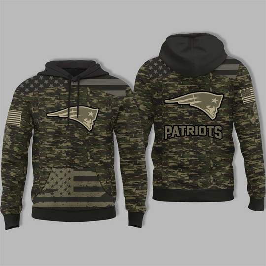 2025 Patriots Salute To Service Camo Hoodie