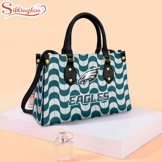 Philadelphia Eagles Wave Pattern football Team Leather Handbag