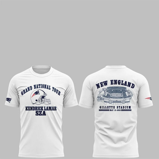 2025 Patriots Grand National Tour Kendrick Lamar SZA New England Shirt