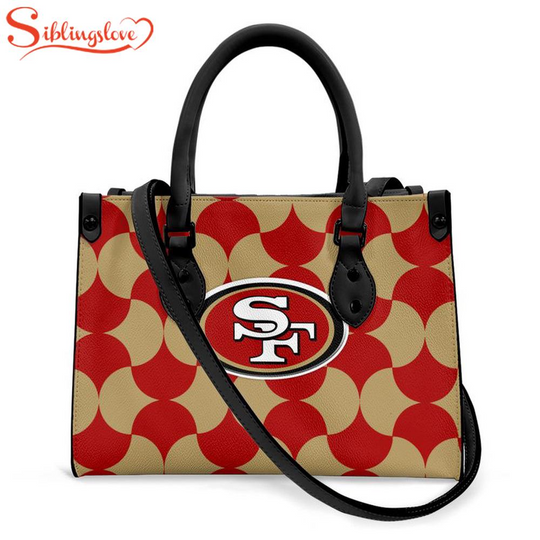 San Francisco 49ers India Mahdavi’s Bold Bisazza Pattern Leather Handbag