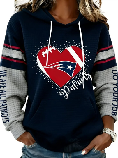 Patriots We Are All Patriots Waffle Hoodie