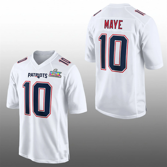 Discover 2026 NE Patriots Drake Maye Bowl LX Jersey