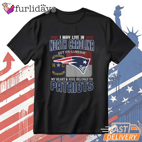 Discover New England Patriots North Carolina Fan Pride Graphic T-Shirt