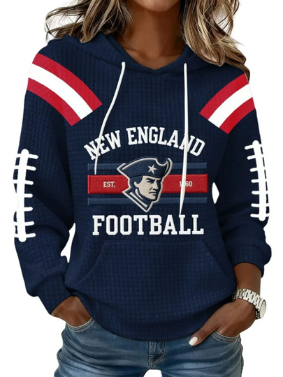 Discover New England Football EST 1960 Waffle Hoodie