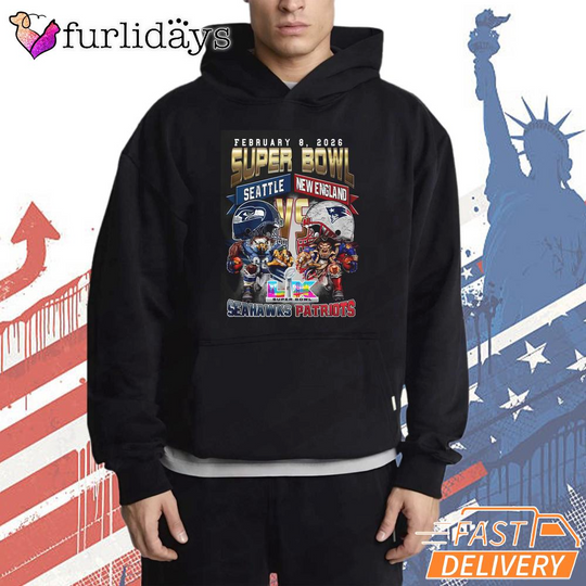 Discover Seattle Seahawks Super Bowl Rivalry Poster Graphic Hoodie