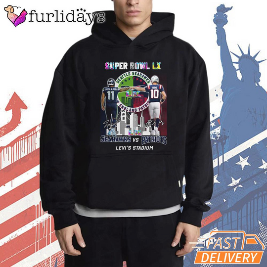Discover Seattle Seahawks Super Bowl LX Stadium Game Day Hoodie