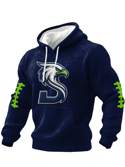 2026 Seahawks Checkered Fabric Waffle Hoodie