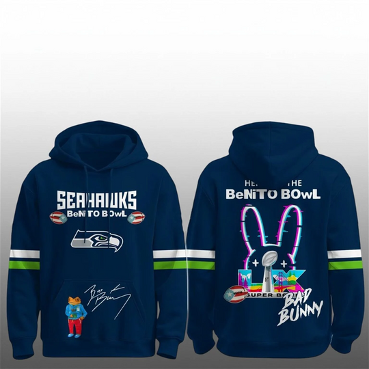 Seahawks x Bad Bunny Benito Bowl 2026 Hoodie