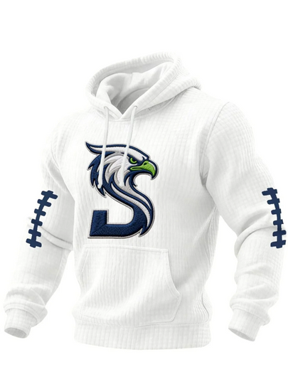 2026 Seahawks Checkered Fabric Waffle Hoodie
