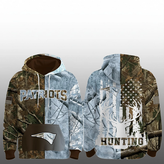 2025 Patriots Gridiron Wilderness Deer Hunter Hoodie