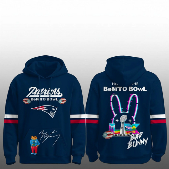 Patriots x Bad Bunny Benito Bowl 2026 Hoodie