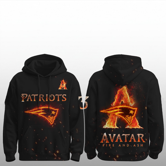 Apparel  2026 Patriots Avatar 3 Fire and Ash Hoodie