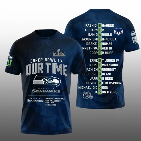 Seahawks 2026 NFC Champions Bowl LX Our Time Shirt