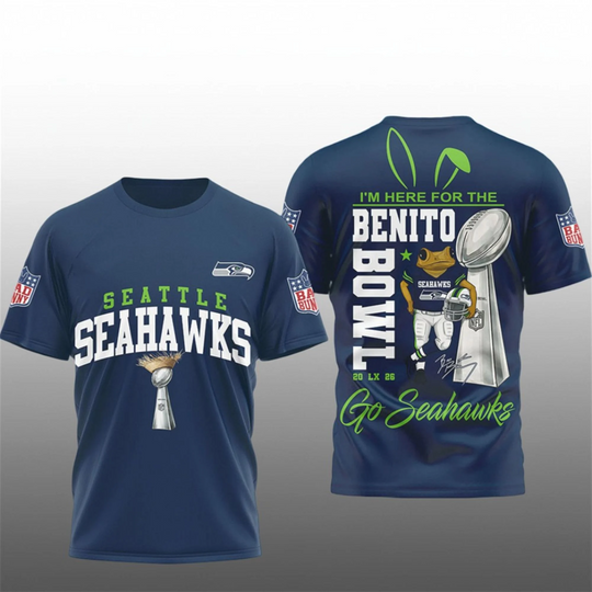 Discover Seahawks Here For The Benito Bowl 2026 Go Seahawks Shirt