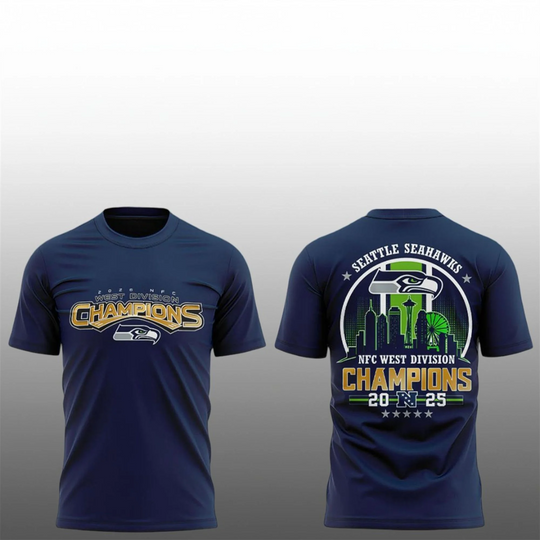 Discover Seahawks 2025 NFC West Division Champions Shirt